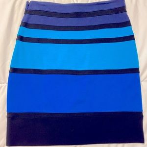 Express Blue and black Bodycon Skirt Size 2